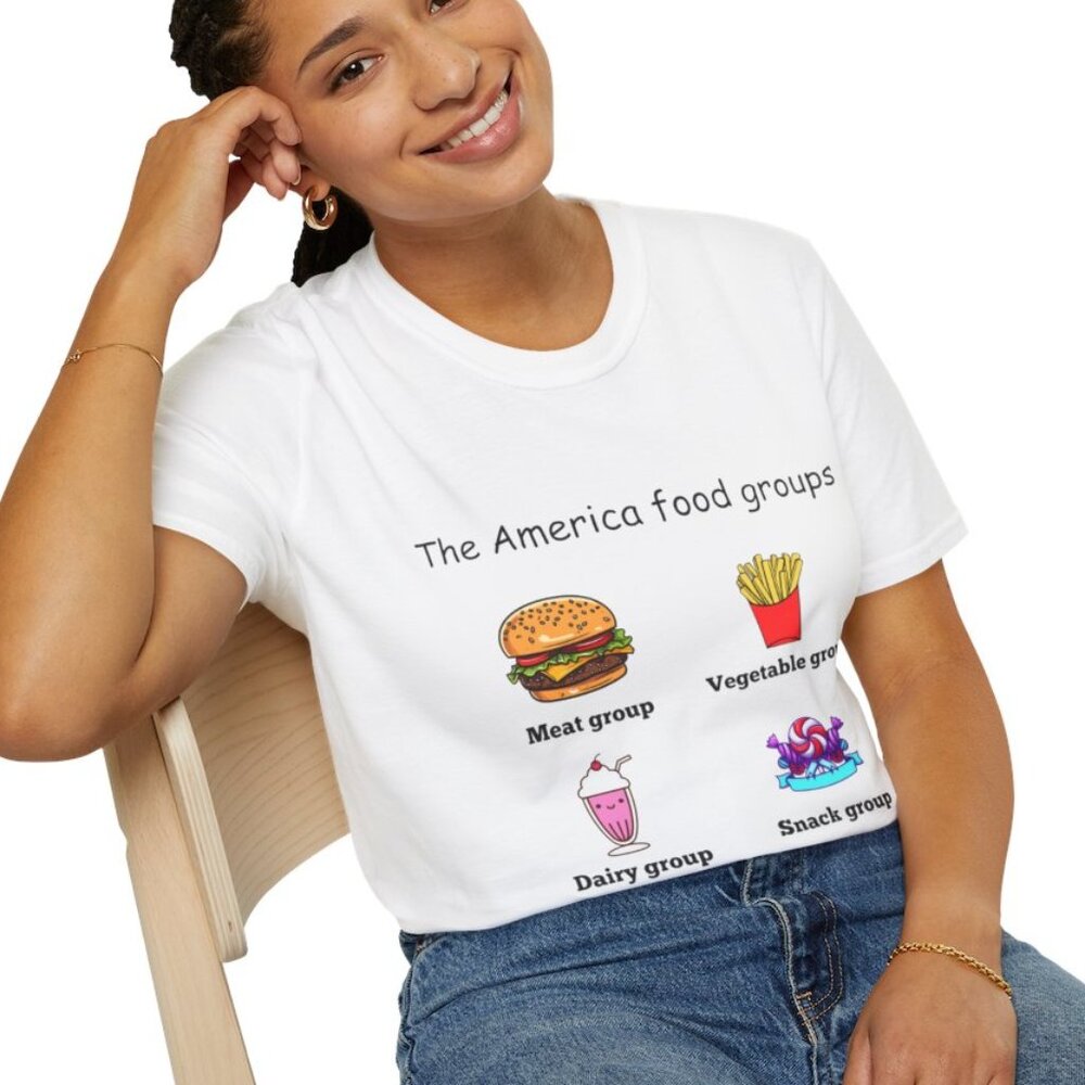Fun Food Groups Unisex T-Shirt, Graphic Tee,